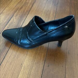 Etienne Aigner Black Leather Heels